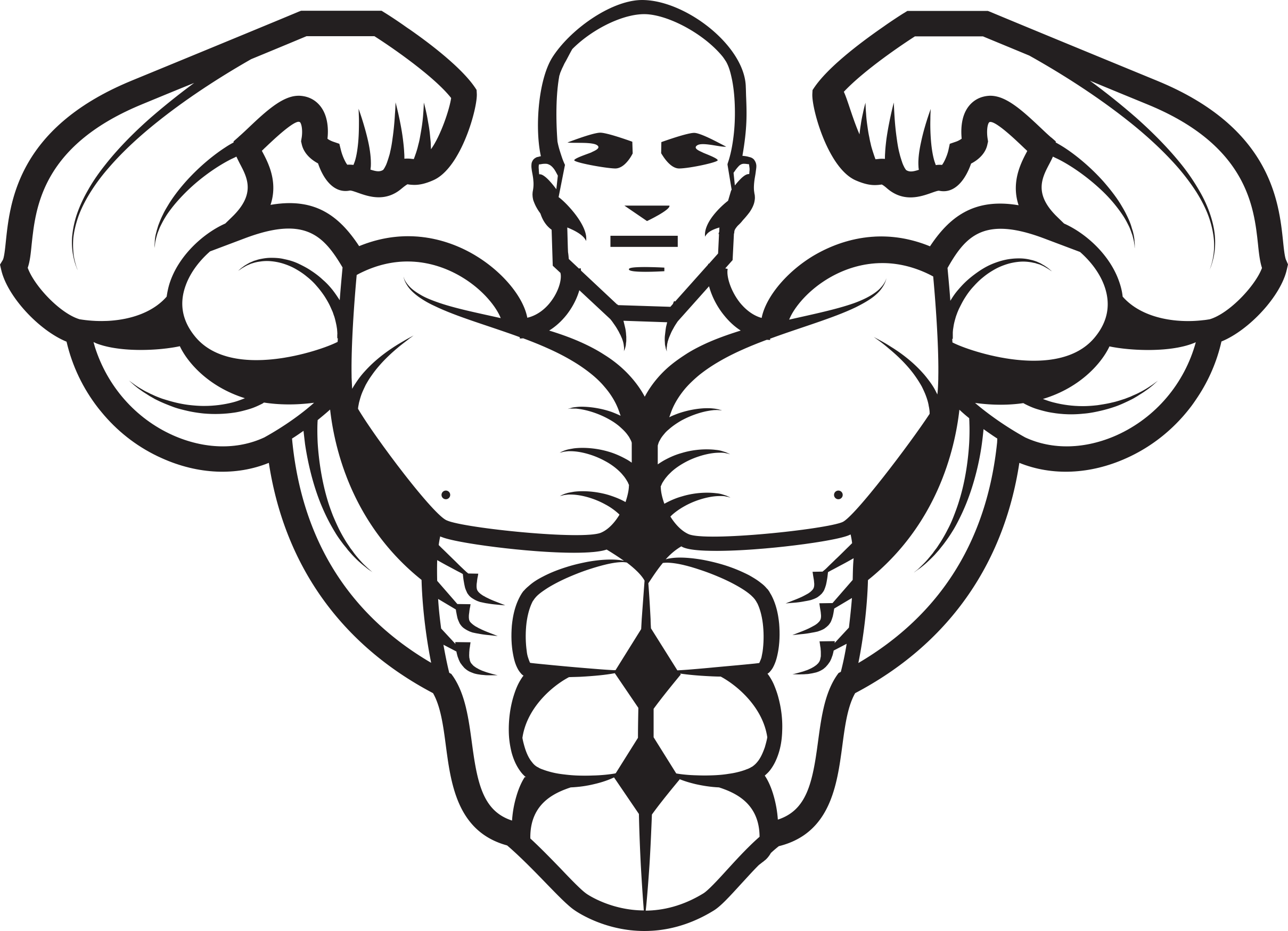 Bodybuilder 2 Technical Craft Design Svg File Free Vectors